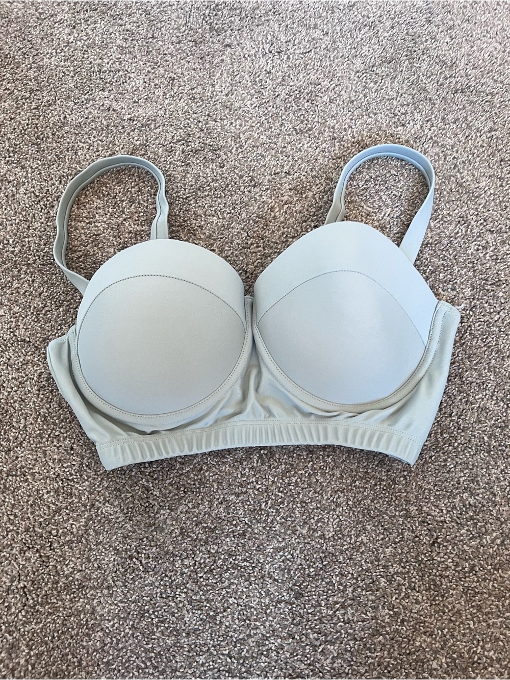 Sage Green Molded Cup Bikini Top Size Medium Adjustable Straps